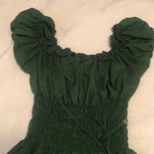 70s style green dress